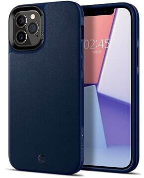 Spigen Leather Brick Navy iPhone 12/iPhone 12 Pro