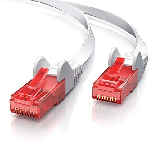 CSL CAT 6 Ethernet Flat Ribboncable 20m White