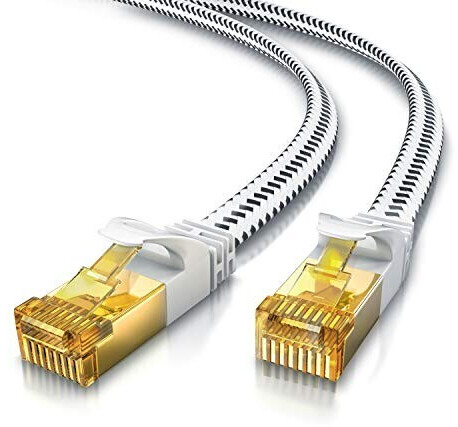 CSL CAT 7 Ethernet Flat Ribboncable 10m White