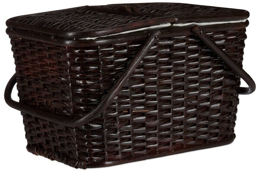 Relaxdays Picnic Basket with Lid