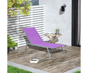 Outsunny Bain de soleil mauve (84B-418VT)