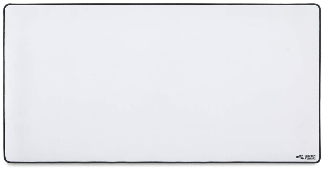 Tapis De Souris Gaming Glorious XXL Extended - 910x460x3 Mm, Tissu Lisse, Bords Cousus, Lavable | Blanc