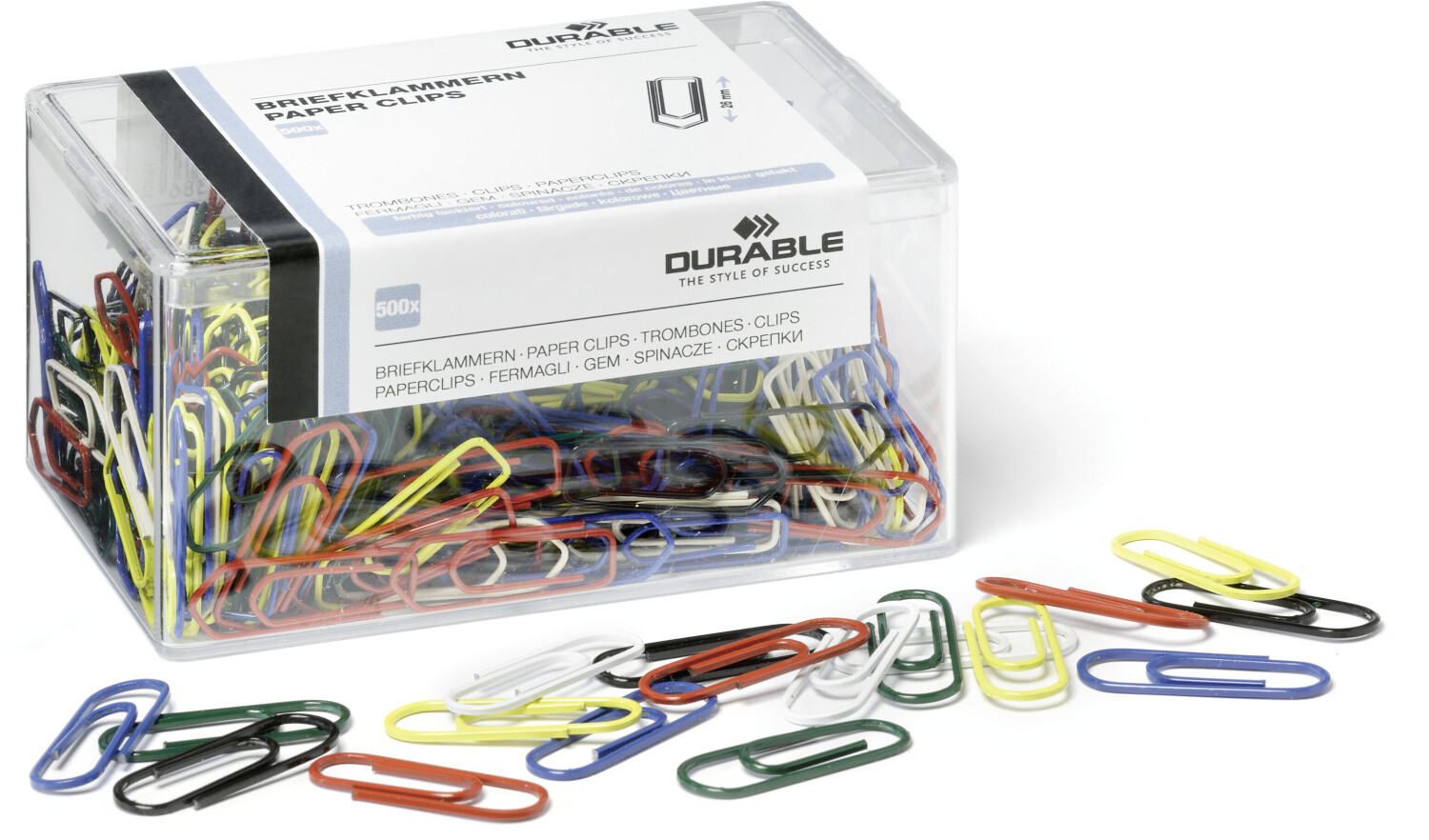 DURABLE 124100 Paper Clips 26 mm painted