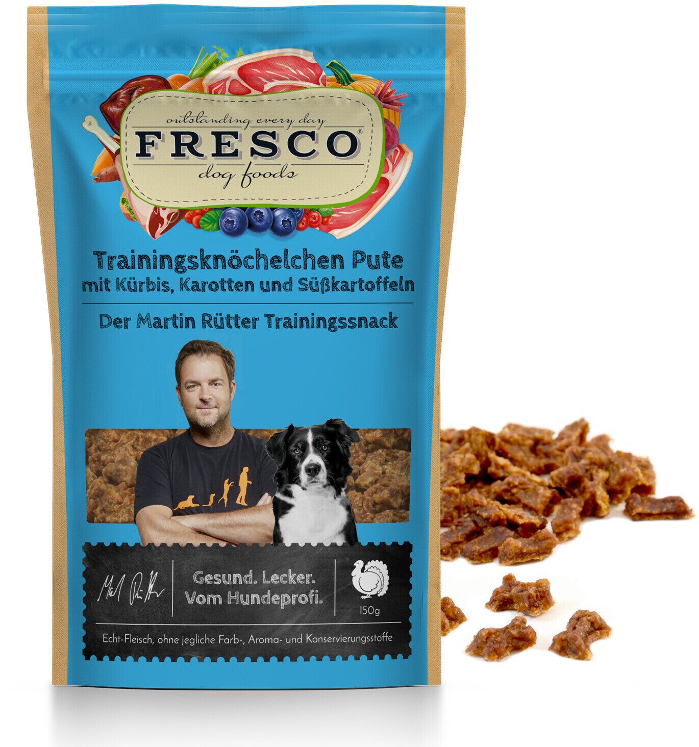 Fresco Dog Martin Rütter Trainingsknöchelchen Pute mit Kürbis, Karotte ...