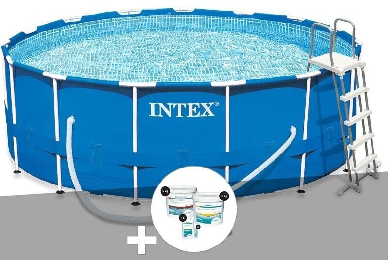Intex Metal Frame ronde 457 x 122 cm (28242) kit de traitement au chlore