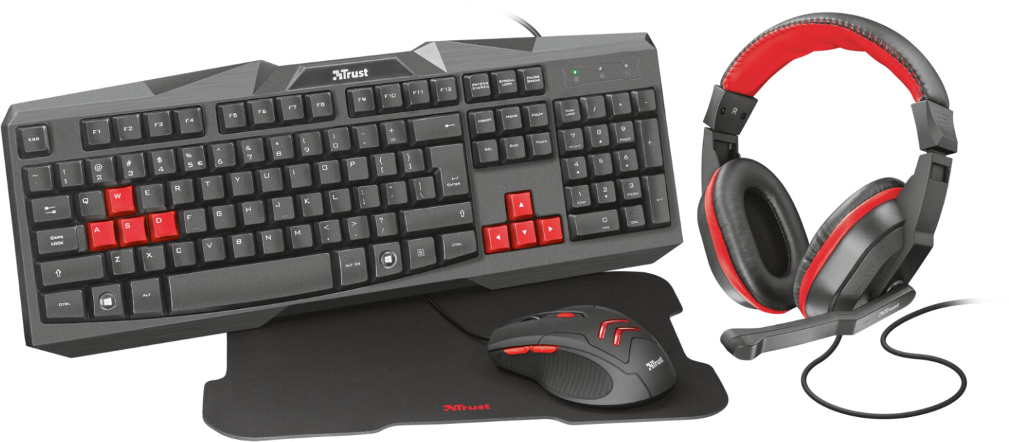Trust Ziva 4 in 1 Gaming Bundle (ES - Black)