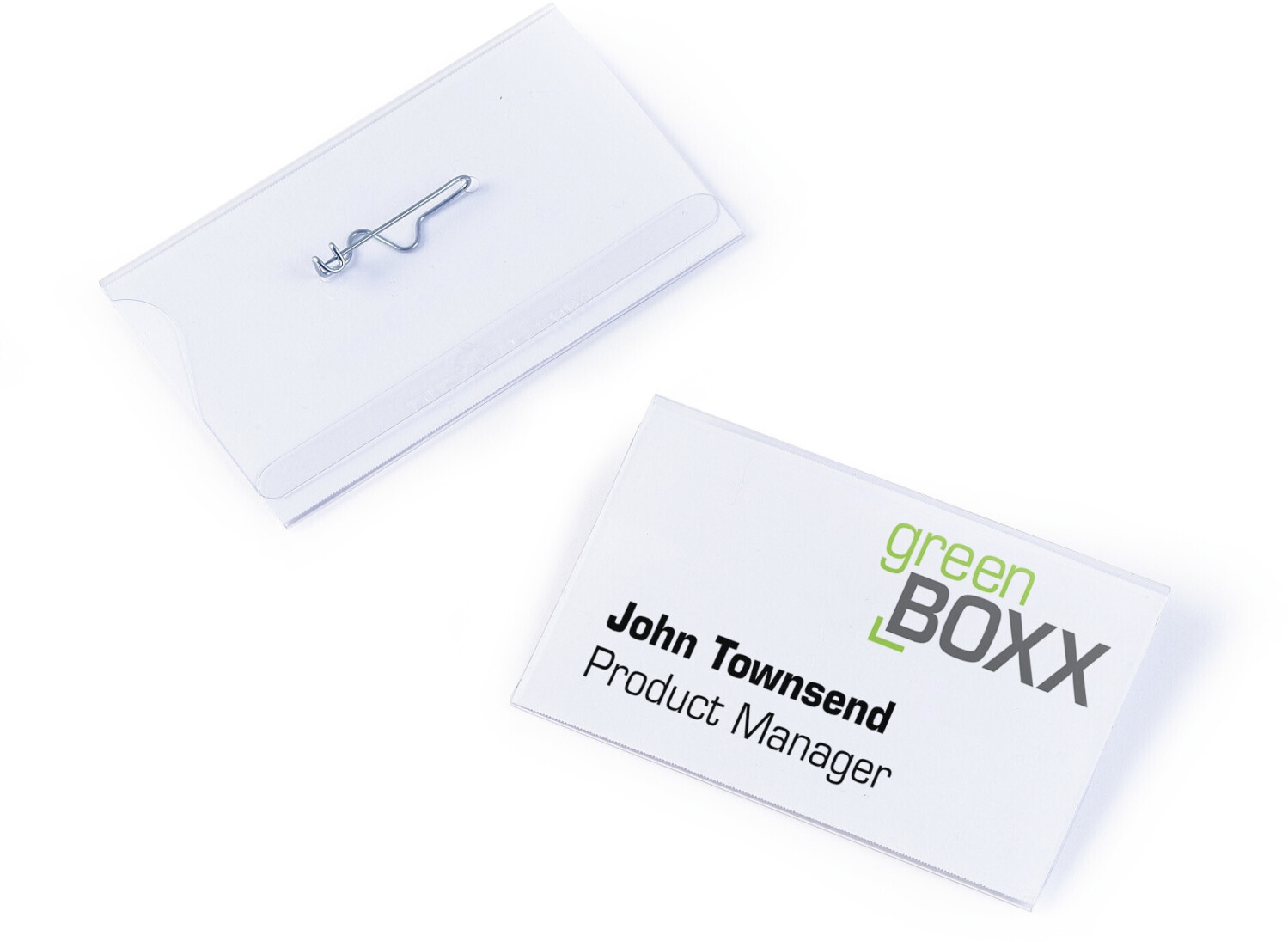 DURABLE 800419 Name Badge with Pin 54 X 90 mm Transparent Pack of 50