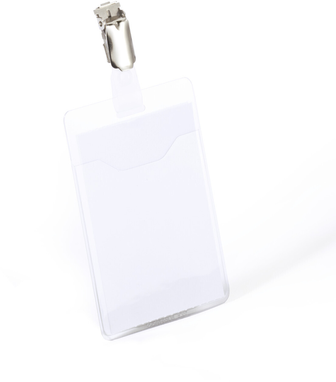 DURABLE 810706 Visitor Name Badge 90 x 60 mm Transparent (Pack of 25) with clip