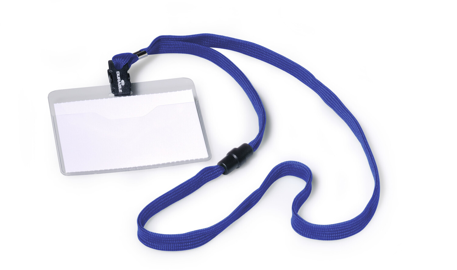 DURABLE 813907 Name Badge with Textile Neck Strap Pack of 10 Dark Blue