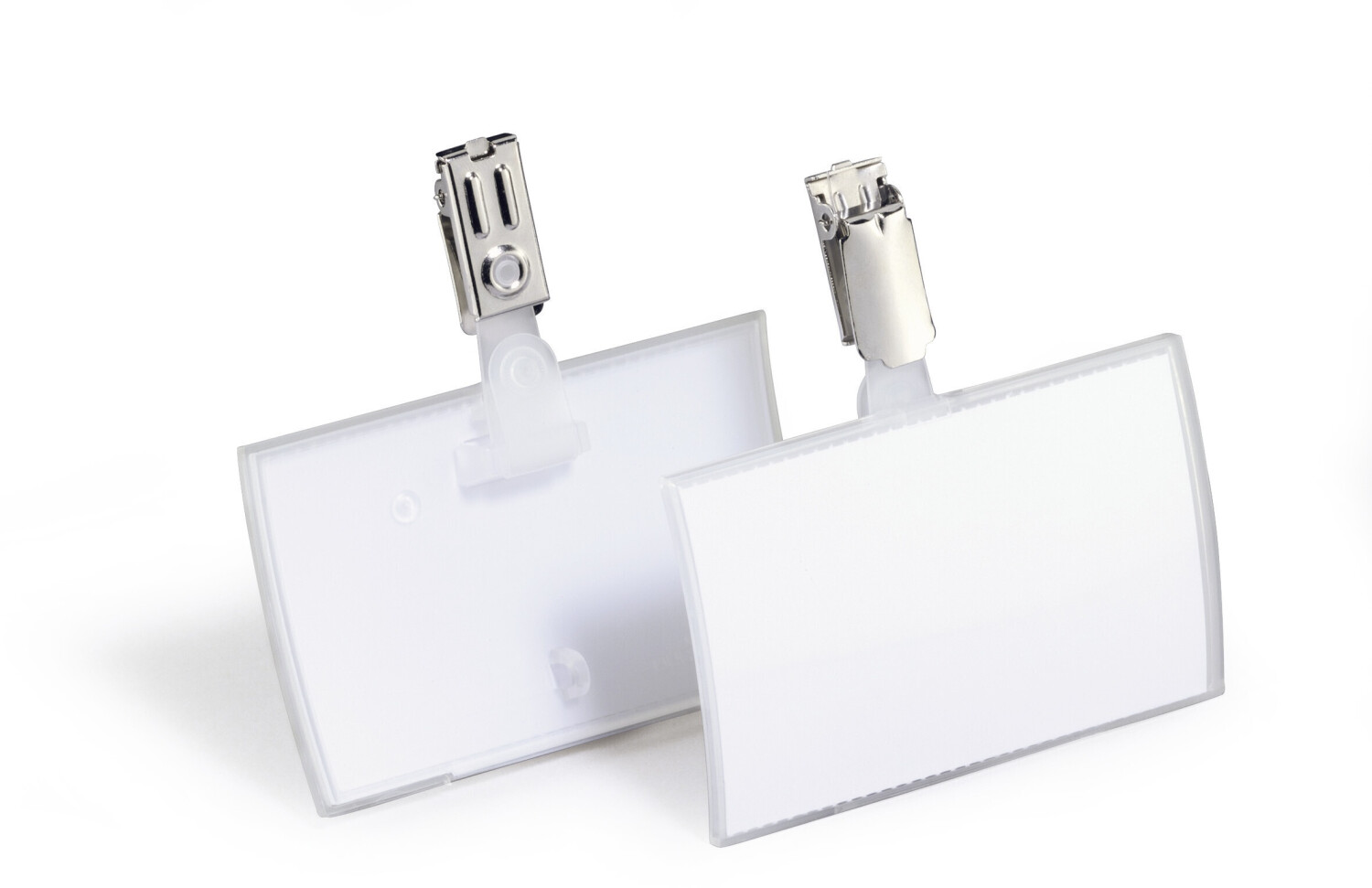 DURABLE 821619 Click Fold Name Badge with Clip 54 x 90 mm Pack of 25 Transparent