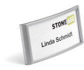 DURABLE 854323 Classic Name Badge with Combi Clip 34 x 74 mm Silver (Pack of 10)