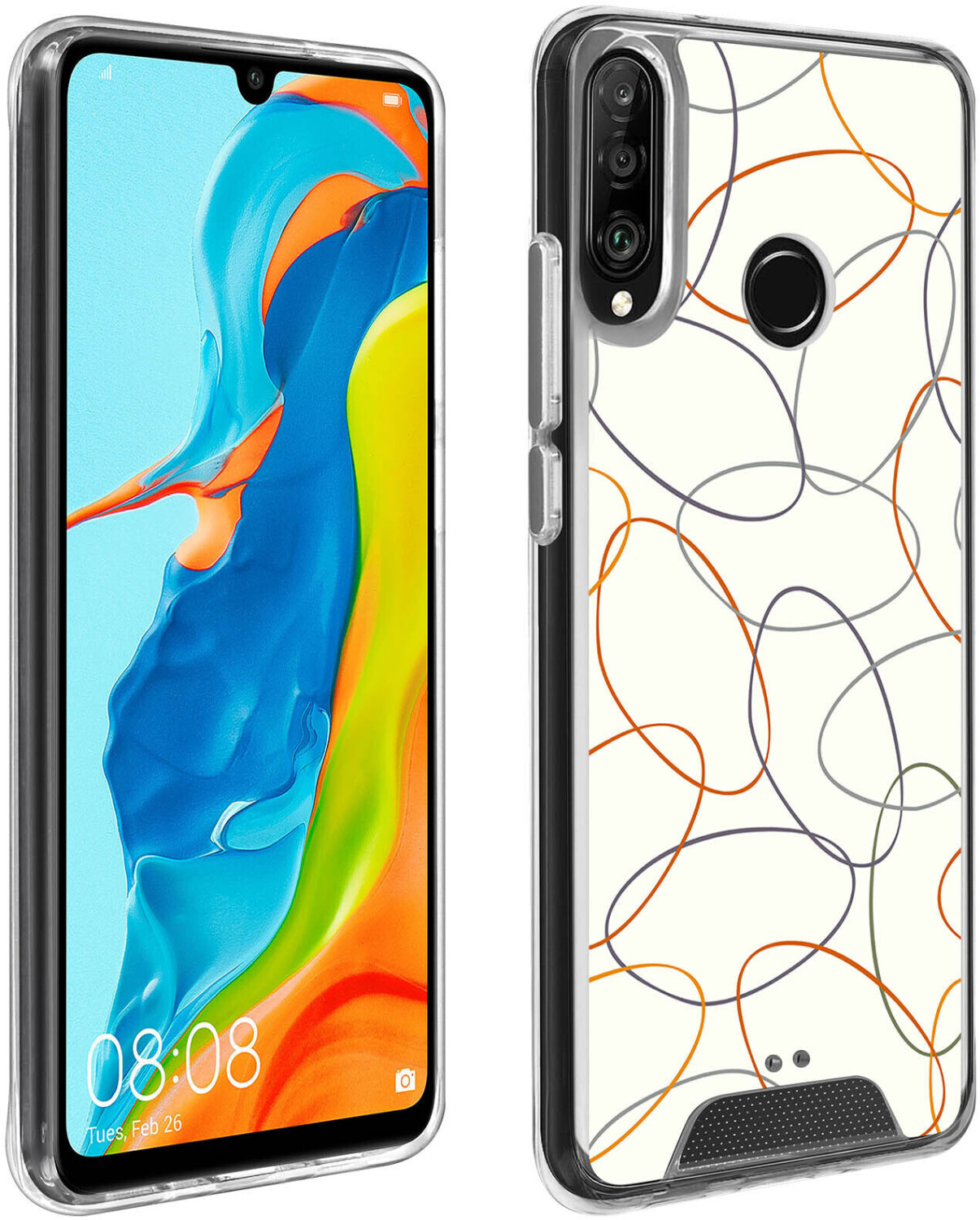 Avizar Handyhülle für Huawei P30 Lite / P30 Lite XL, Made in France Gekritzel Design ab 14,90