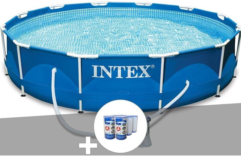 Intex Metal Frame 366 x 76 cm (28212) + 6 cartouches filtrantes