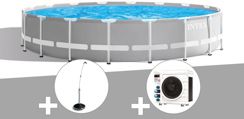 Intex Prism Frame ronde 549 x 122cm (26732) + pompe à chaleur + douche solaire