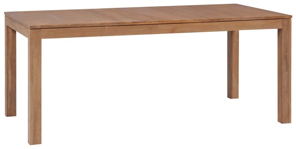 Photos - Dining Table VidaXL  in Teak Wood and Natural Finish - 180cm 