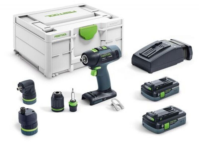 Festool T 18+3 Li-Basic 2x 4,0Ah Batteries + charger