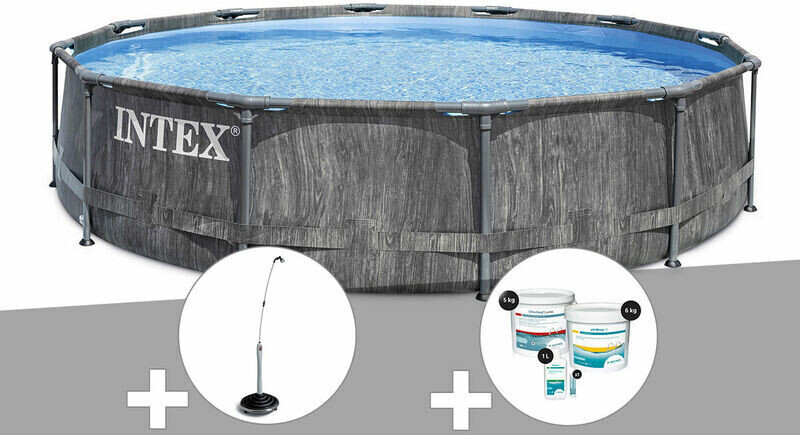 Intex Prism Frame 549 x 122 cm (26732) + douche solaire + kit de traitement au chlore