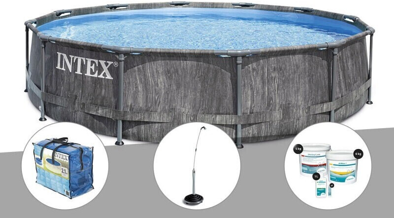 Intex Prism Frame 549 x 122 cm (26732) + bâche + douche solaire + kit de traitement au chlore