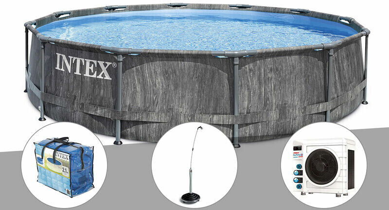 Intex Prism Frame 549 x 122 cm (26732) + bâche + douche solaire + pompe à chaleur