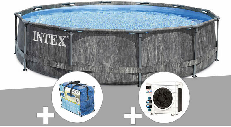 Intex Prism Frame 549 x 122 cm (26732) + bâche + pompe à chaleur