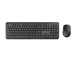 Clavier et souris sans fil Trust Ymo pour PC/Mac, touches silencieuses,  ergonomique, noir(Reconditionné)