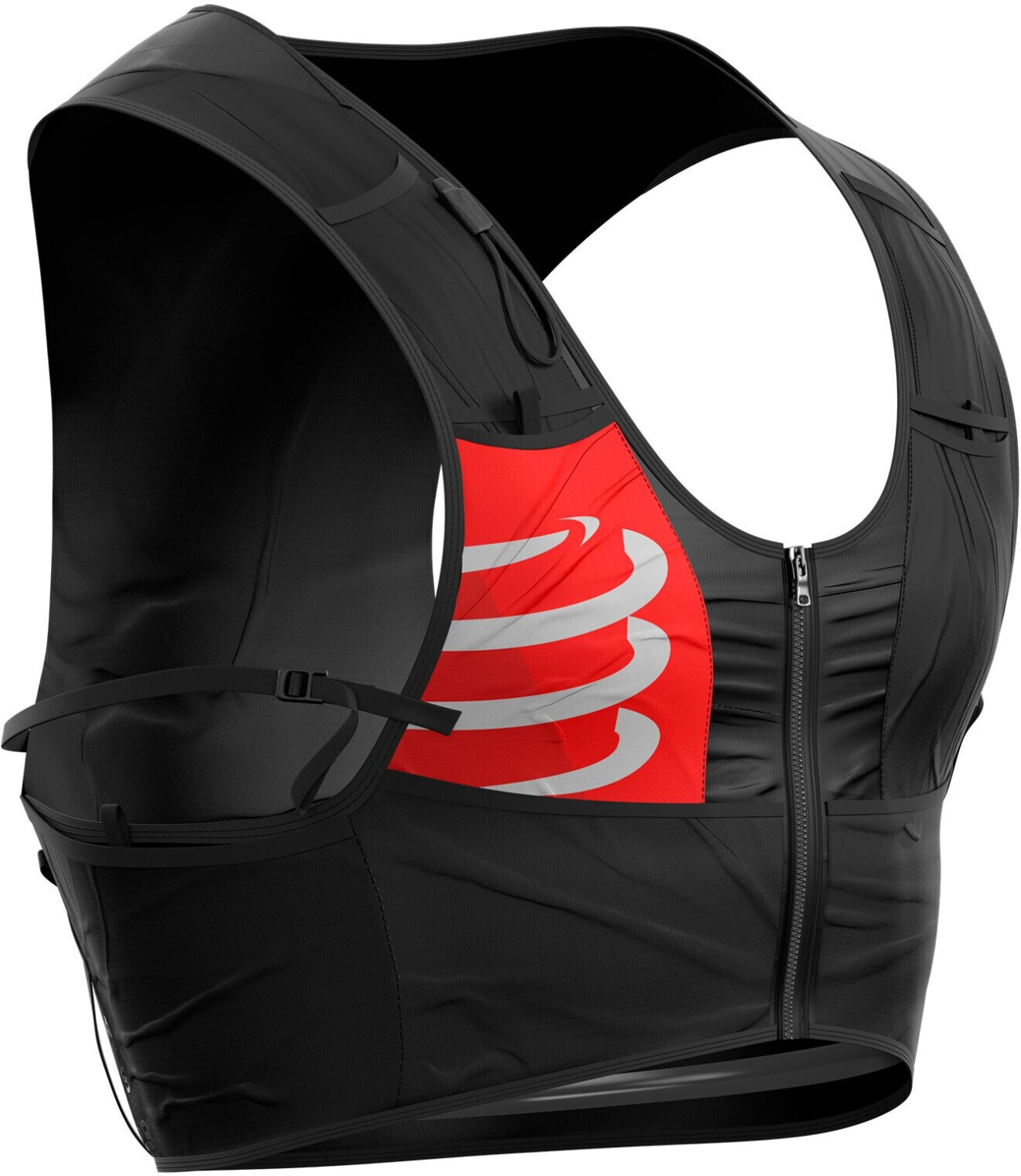 Compressport Men's Ultrun Vest with 2 Ergo Bottles black red white