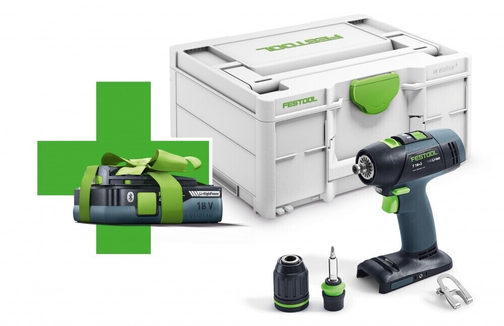 Festool T 18+3 Li-Basic 4,0 Ah Battery + systainer 577051 no charger