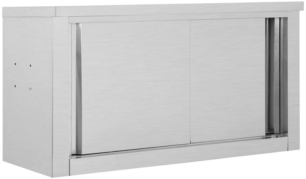 vidaXL Armoire de cuisine avec portes coulissantes 90 x 40 cm inox