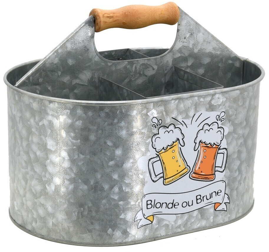 Aubry Gaspard Porte-bouteilles en métal galvanisé blonde ou brune