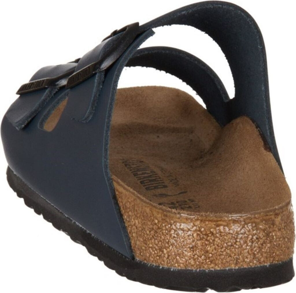 Birkenstock arizona natural leather blue hot sale
