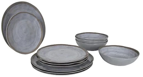 Bo-Camp Halo Set 12 pieces grey/terracotta