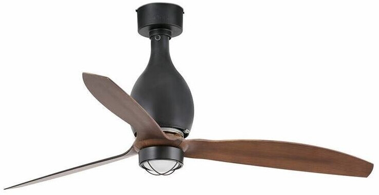 Faro Barcelona Mini Eterfan LED noir mat/bois