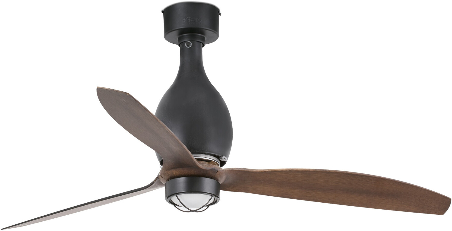 Faro Barcelona Mini Eterfan LED Smart noir mat/bois