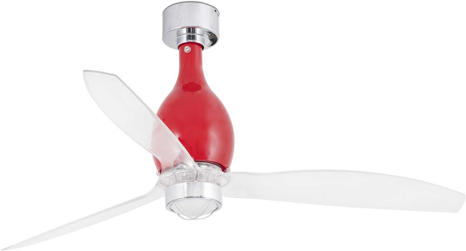 Faro Barcelona Mini Eterfan LED Smart rouge brillant/transparent