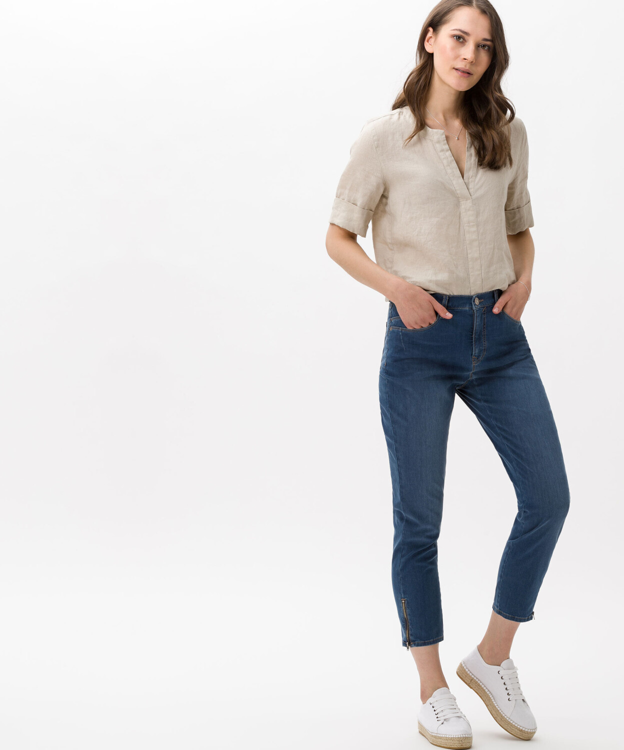 BRAX Style Mary S Ultralight Five Pocket Pantalón, Santorin, 27W X 30L Para Mujer