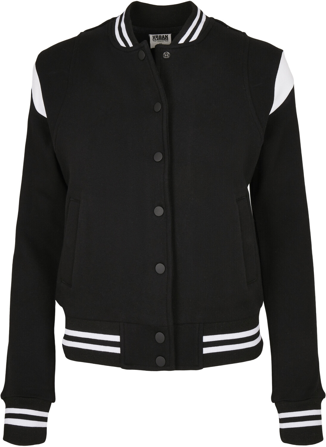 Urban Classics Ladies bei College Organic Preisvergleich ab Jacket black/white € | 36,79 Sweat (TB3776-00826-0037) Inset