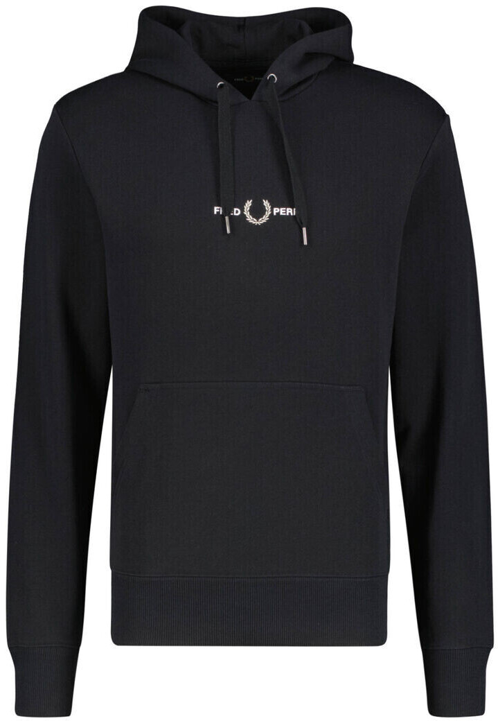 Fred Perry Embroidered Hooded Sweatshirt (M1645) black