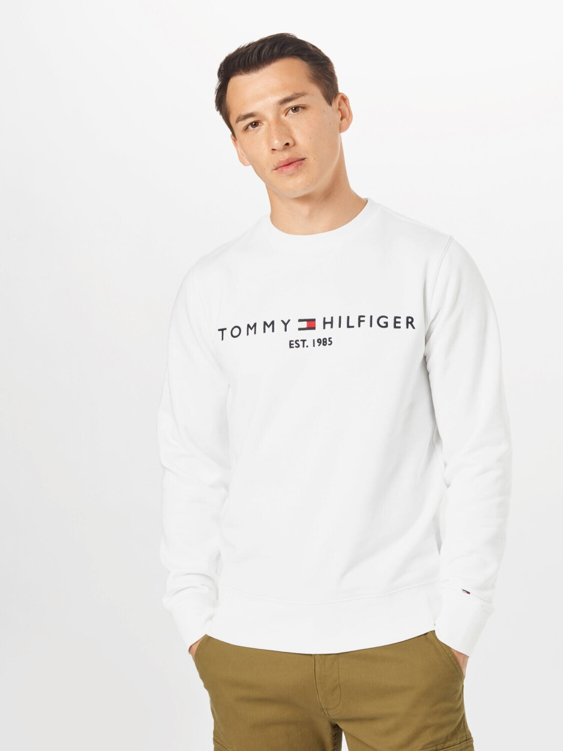 Tommy hilfiger organic cotton blend logo sweatshirt clearance