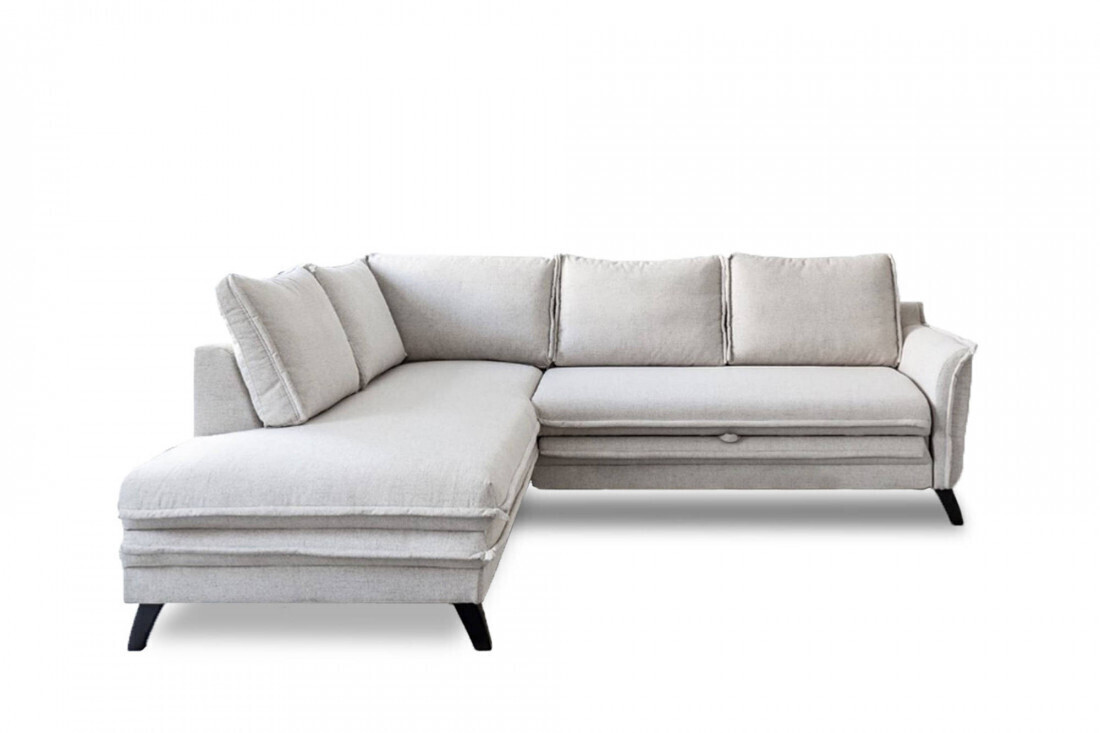 Bobochic Canapé d'angle gauche L Boho beige