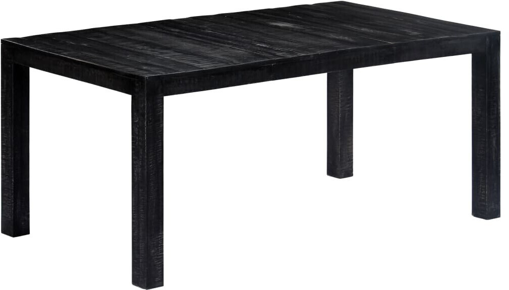 vidaXL Dining Table Solid Mango Wood Black