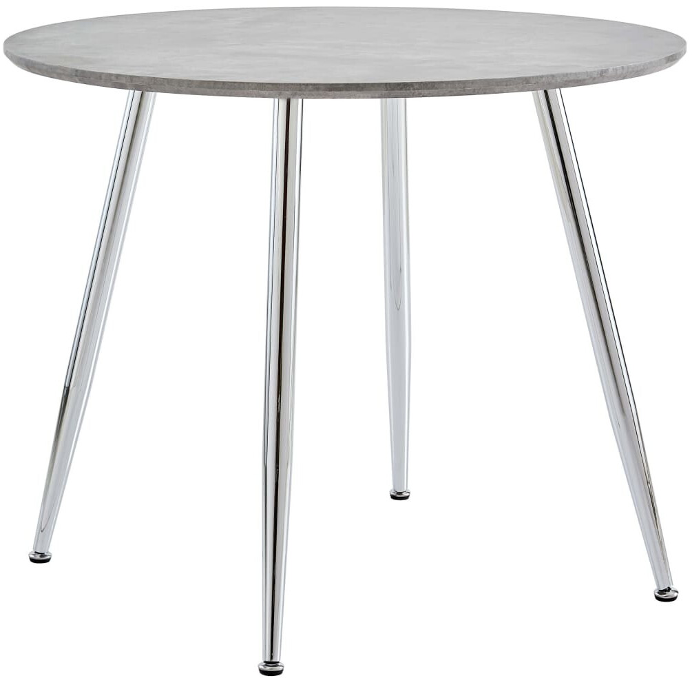 vidaXL Dining Table Round MDF - Silver