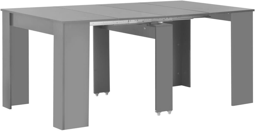 vidaXL Extendable Dining Table High Gloss - Grey
