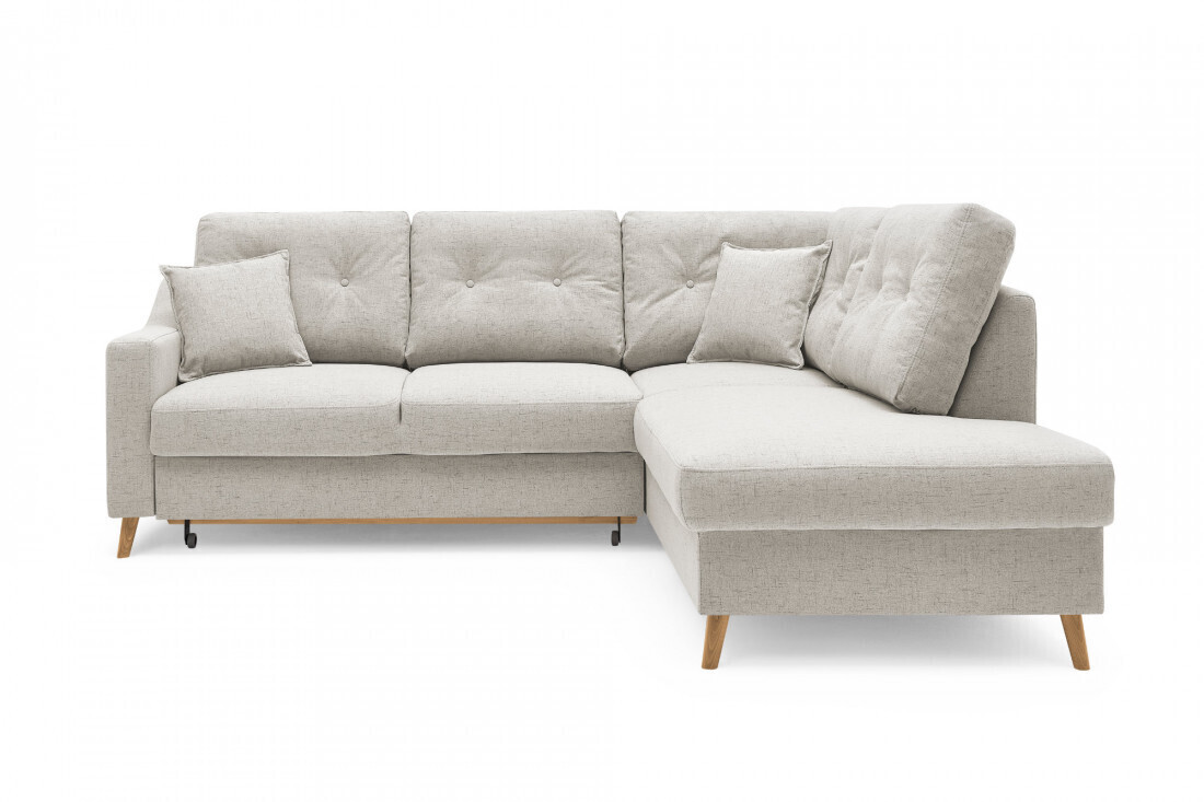 Bobochic Canapé d'angle droit convertible Sweden