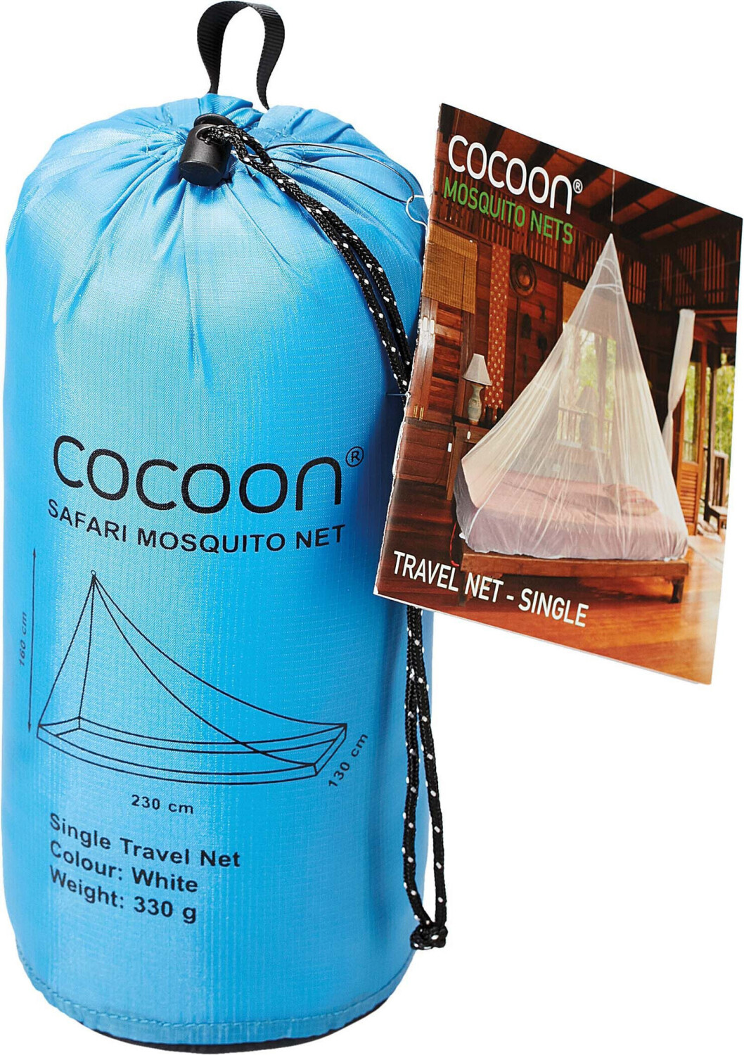 Cocoon - Camping Moskitonetz ultralight Maße: 230 x 150 cm Farbe: silt  green-Moskitonetz- naturzeit