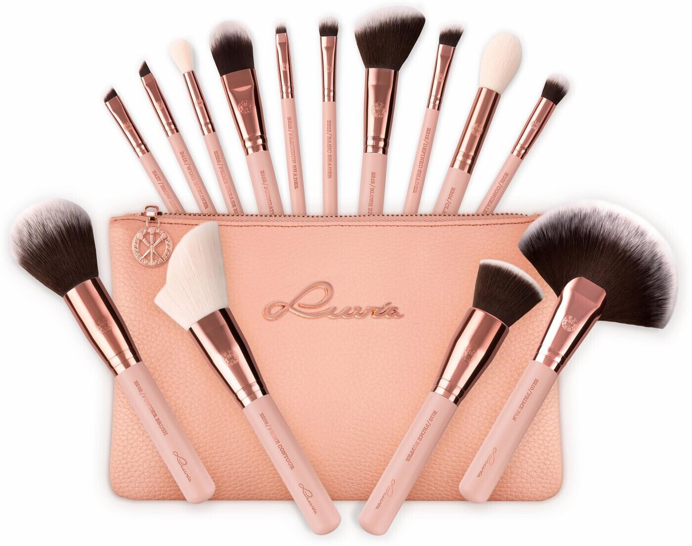 Luvia Essential Brushes Set (14pcs.) Rose Golgen Vintage