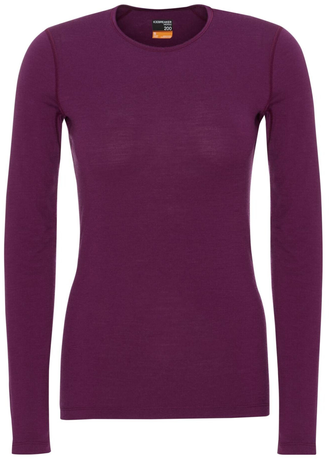 Icebreaker Women's Merino 200 Oasis Long Sleeve Crewe Thermal Top brazilwood