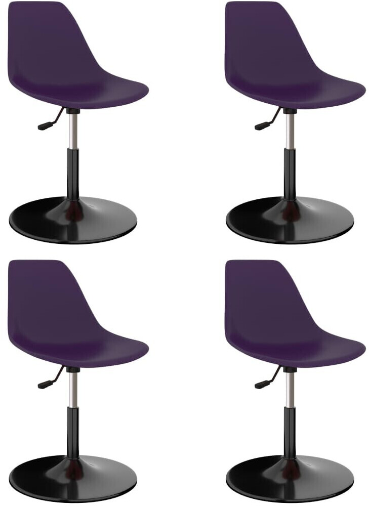 vidaXL Swivel Dining Chairs - 4pcs, Purple