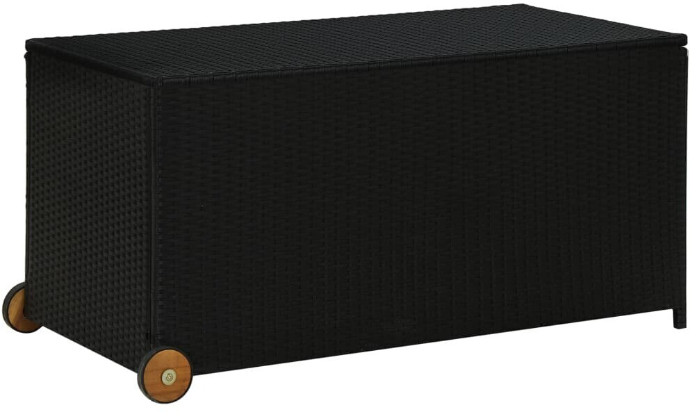vidaXL 130x65x115 cm Poly Rattan Black