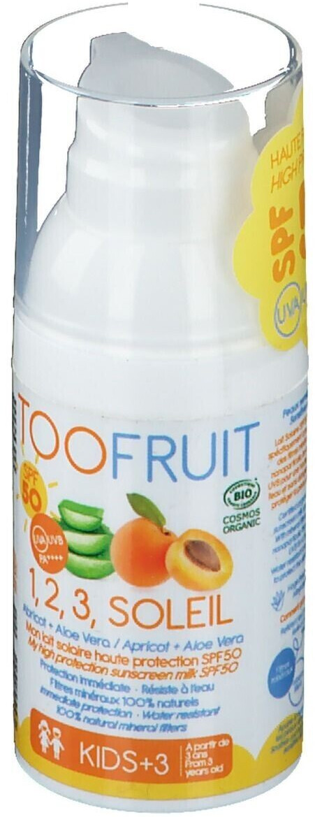 Toofruit 1,2,3 Soleil mon lait solaire SPF50 (30 ml)