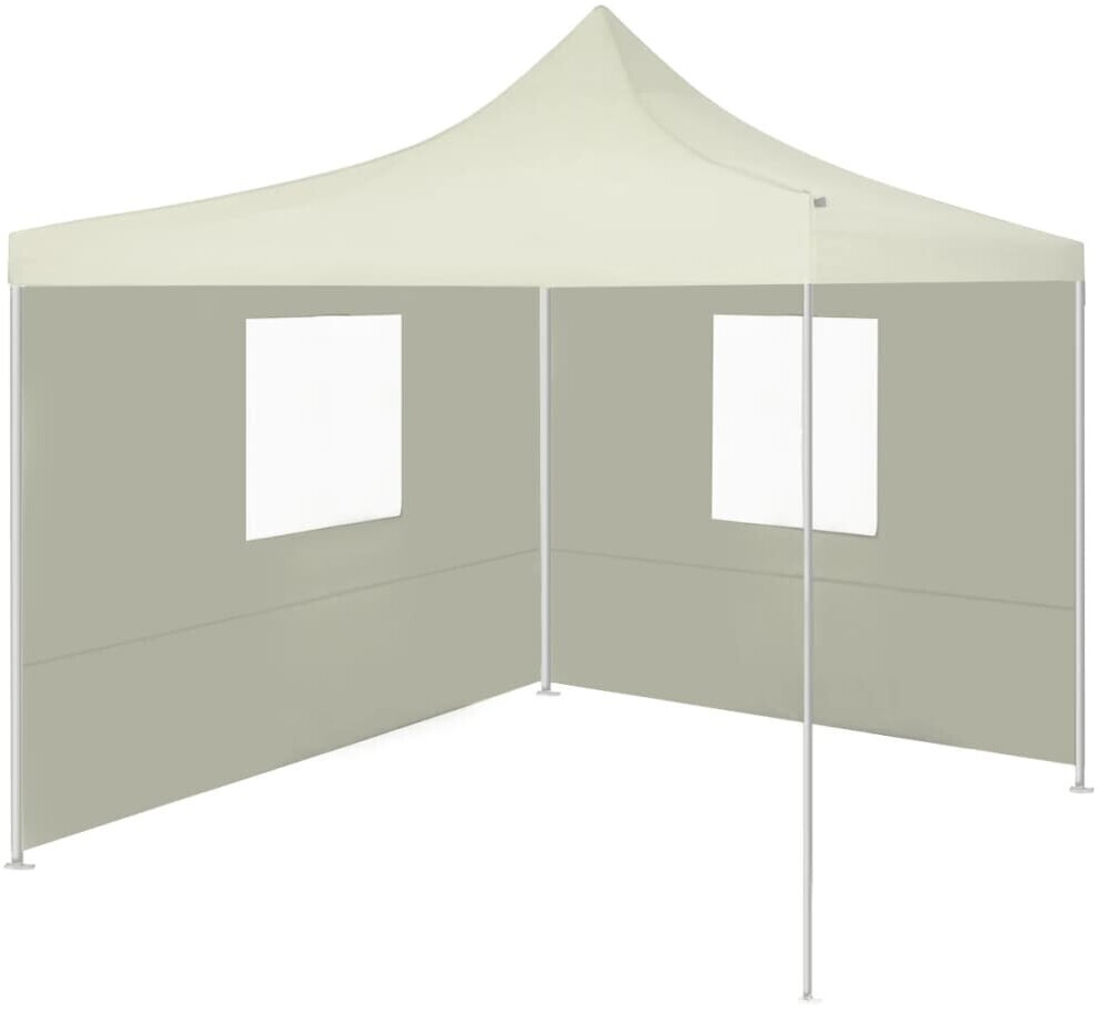 vidaXL Professional party tent 2x2m with 2 side walls cream